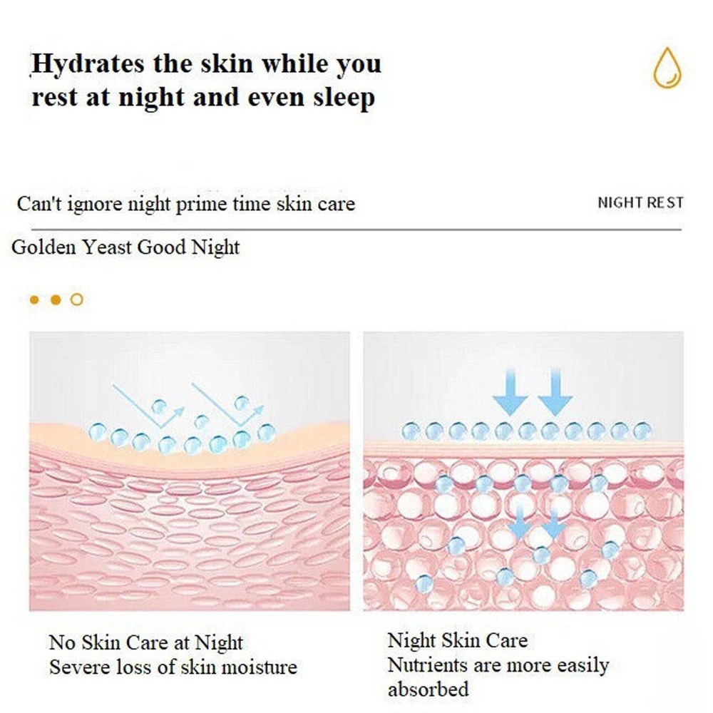 SENANA Golden Yeast Sleeping face Mask Frozen Film delicate rosy clear skin - Picture 4 of 8